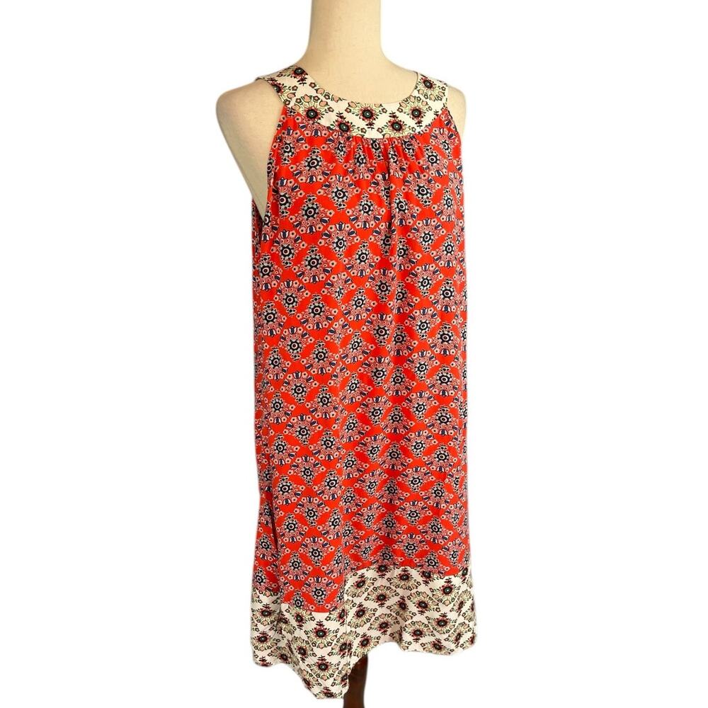 Boden Tile Print Sleeveless Boho Mediterranean Summer Shift Dress Size 12 - Picture 3 of 8